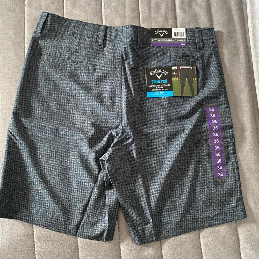 New With Tags Men’s Callaway Golf Shorts - 36W Gray